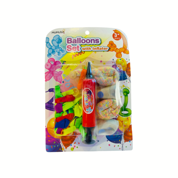 JUEGO DE GLOBOS CON INFLADOR